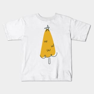 Christmas festive fir tree with star in scandinavian style Kids T-Shirt